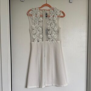 Elegant White Floral Kids Dress